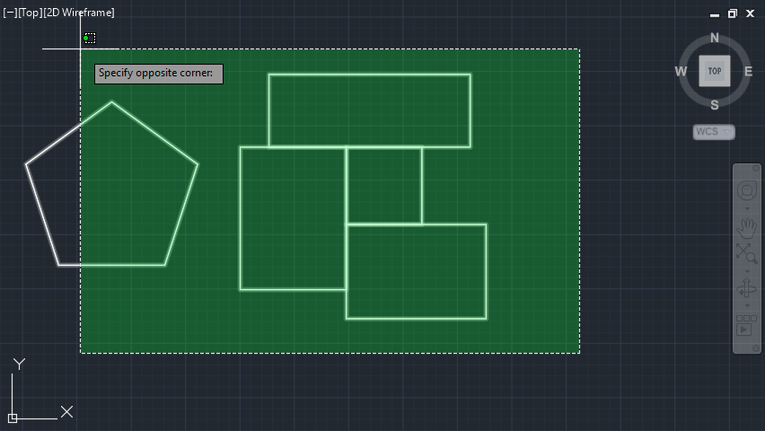 Select a group of objects for the subsequent calculation of areas