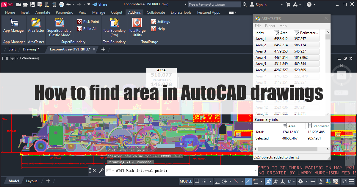 How To Find Area In AutoCAD Drawings