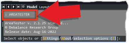 Launching AreaTester app from BricsCAD command line